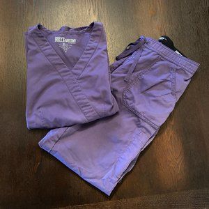 Grey's Anatomy Scrubs Set Small/Med Purple